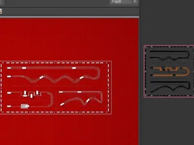 Car test drive route 3D model