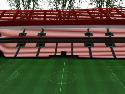 Football Stadium Low-poly 3D model 17
