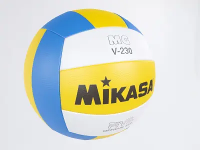 Low Poly PBR Game Ready Mikasa Volleyball Low-poly 3D model