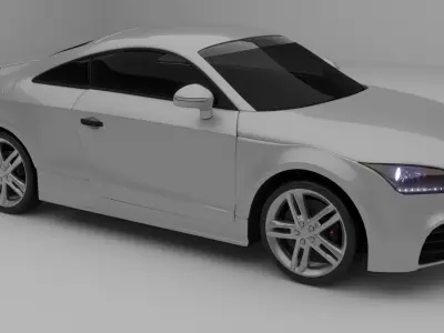 Audi TT RS lowpoly blender model Low-poly 3D model