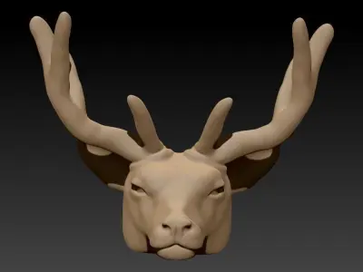 Deer Head Pendant 3D print model