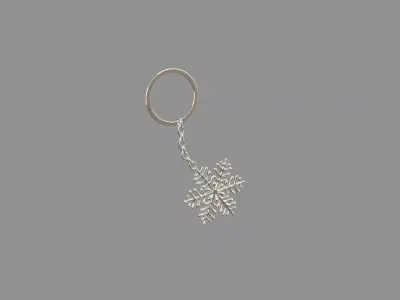 ice-star keychain Silver 3D model