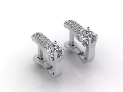 Women Earrings 3DM STL Womens Earring Renders 3D print models   3D print model 31