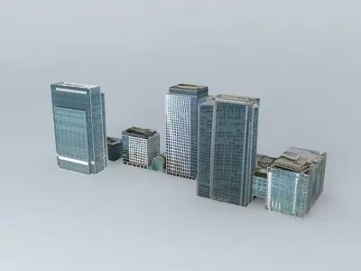 Herons Quays, Canary Wharf, London Free 3D model
