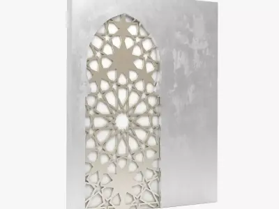 Square Big Door in an Arabic Theme 3D model