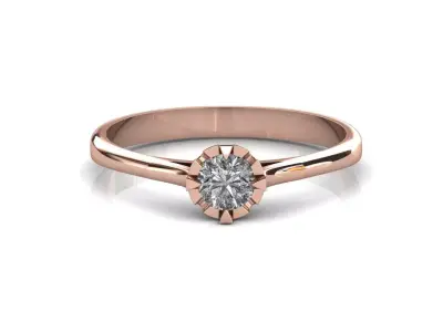 STL 3DM Print Ready Women Diamond Ring Lightweight Printable  3D print model buy