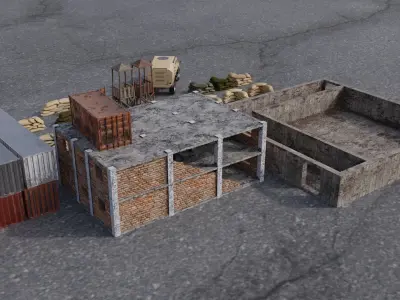 low-poly assets package for games 3D model