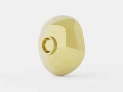 Melt Surface Wall Lamp - Gold Low-poly 3D model