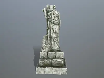 statue 5 aphrodite Low-poly 3D model