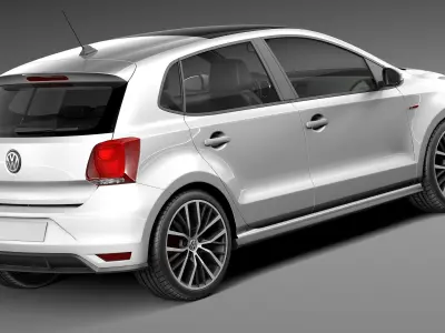 Volkswagen Polo GTI 5-door 2015 3D model