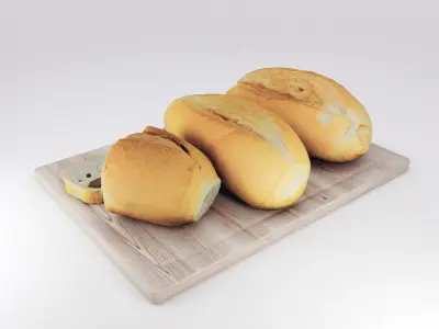 Baguette Bread 3D model