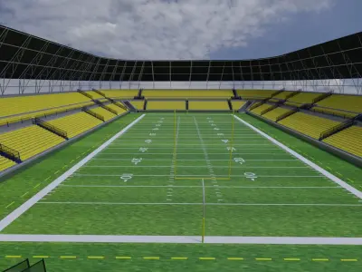American Football Stadium Low-poly 3D model purchase