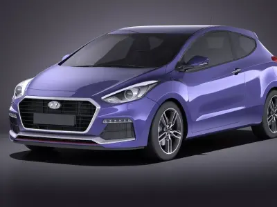 Hyundai i30 Turbo 3-door 2017 VRAY 3D model