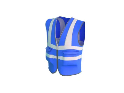 Realistic Worker Vest 007 Low-poly 3D model