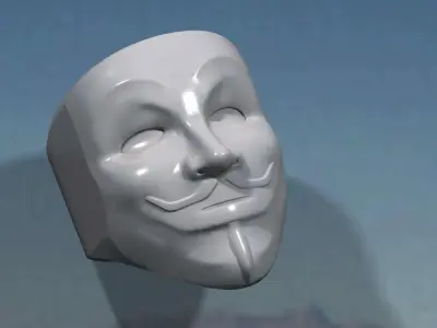 Anonymous ring 3D print model