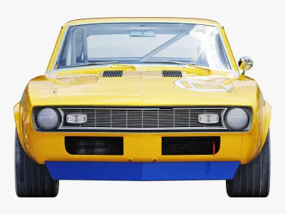 Chevrolet camaro 1968 racing 3D model
