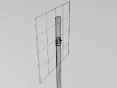 Pedestrian crossing sign 3D model