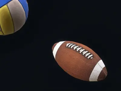 Sport Balls Low-poly 3D model purchase