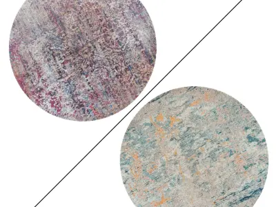 Round Rug Set 182 3D model