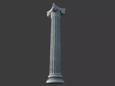 Game Art Corinthian Roman Column  Low-poly 3D model