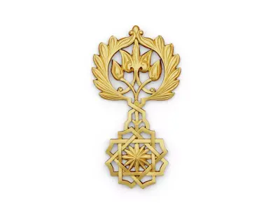 Classic carved decor ornament 473 3D model