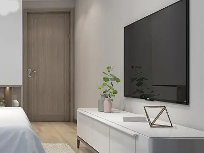 Home Modern bedroom decoration villa 3D model