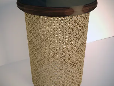 Metal round coffee tables Free low-poly 3D model