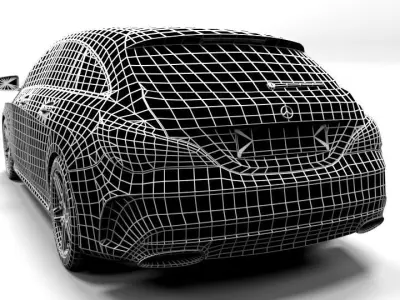 MERCEDES CLA SHOOTINGBRAKE AMG LOWPOLY Low-poly 3D model