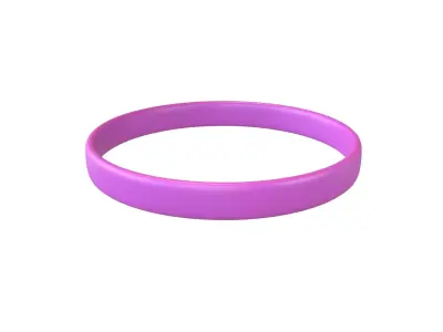Silicone Wristband v1 007 Low-poly 3D model