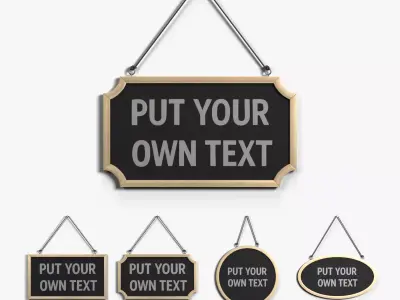 Display Sign Collection - Complete Wooden Wall Message Board Set