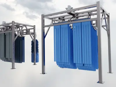 Car Wash Low-poly 3D model