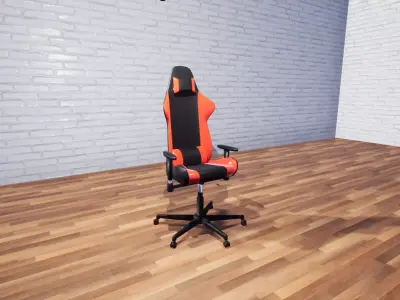 Low-Poly Gaming Chair Low-poly 3D model