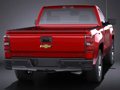 Chevrolet Silverado 2014 Regular Cab VRAY 3D model