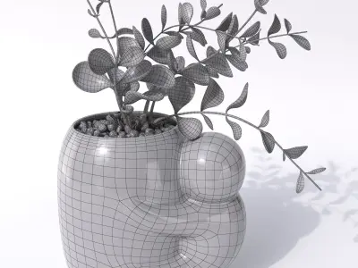 Vase-08 sloth planter Low-poly 3D model