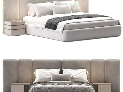 Giuong NGU Bed By Caprihome Low-poly 3D model