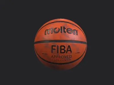  basket ball 3d realistic model Low-poly 3D model