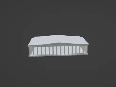 Greek Temple Low-poly 3D model buy