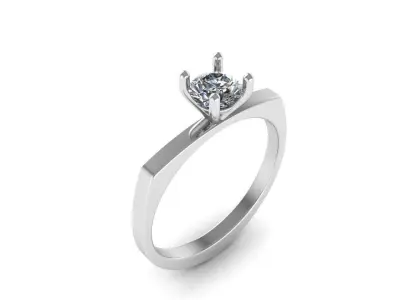 Engagement ring 3 sizes 3D print model