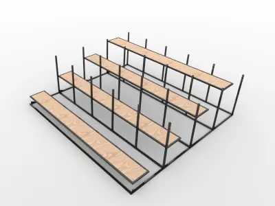 Stadium Seats 3D model