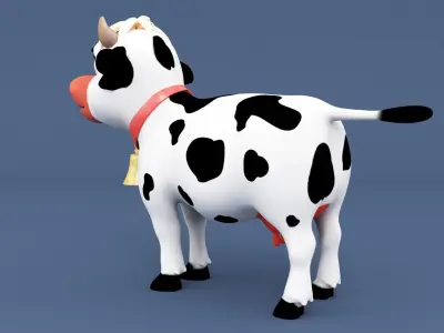 Cow Cartoon - Low -poly Low-poly 3D model