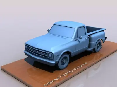 Chevy C10 Pickup Stepside 1968 3D print model