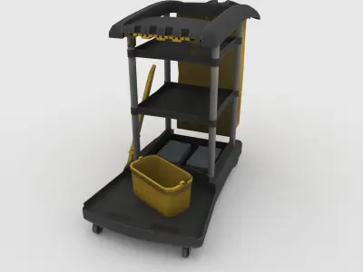 Janitor Equipment Low-poly 3D model