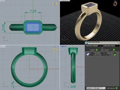 Solitaire ring 325 Free 3D print model