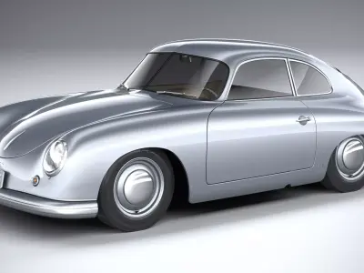 Porsche 356 Coupe split 1951 3D model