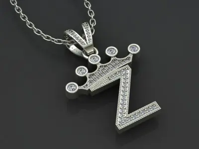 Z letter pendant 3D print model