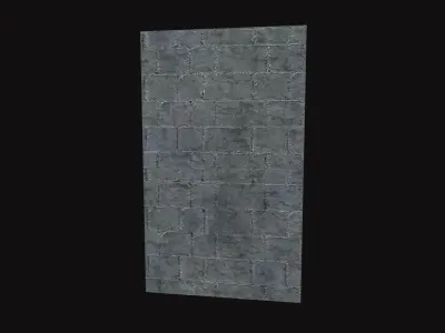 Medieval Stone Wall V01 Low-poly 3D model