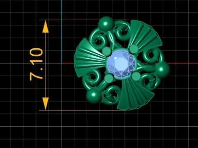 KENNETH GOLD EARRING 3D PRINTABLE MODEL  3D print model