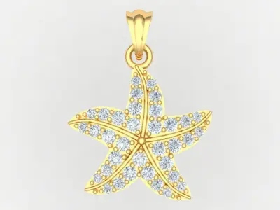 Star pendant - Diamond pendant 3D print model