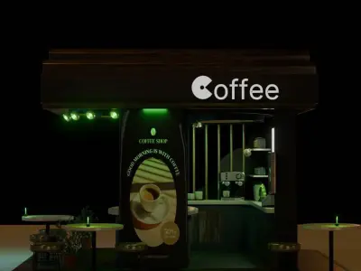 Coffee Shop Design 3D model
