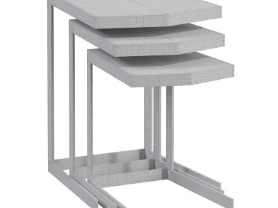 Hamilton Nesting Table By Elve Luxury  3D model